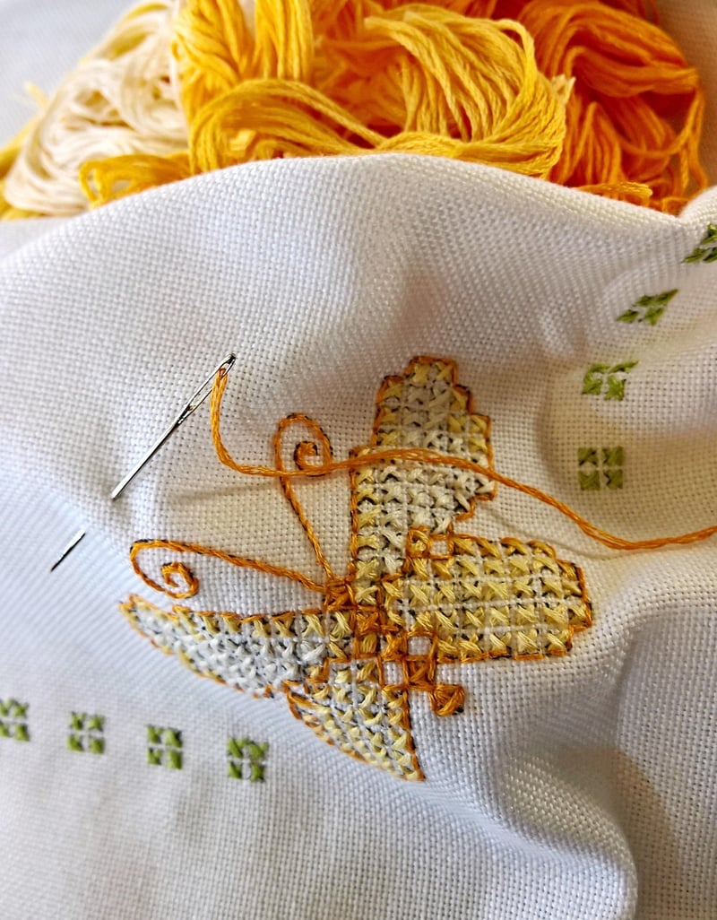 Embroidery on fabric